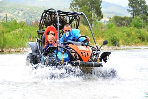 Side Combo Tour 3 i 1 eventyr Rafting Buggy og Svævebane