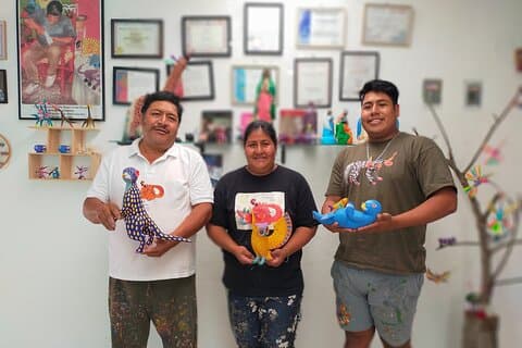 Pinte seu Alebrije com a família Jimenez.