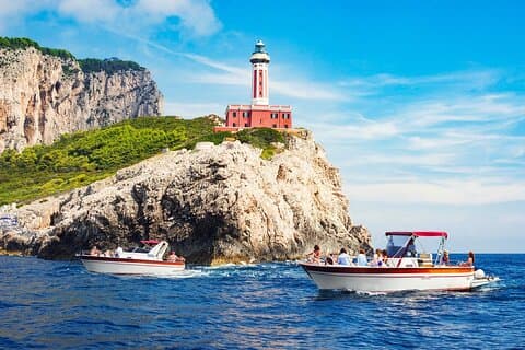 Tour guidato di un giorno a Capri in barca con trasferimento da Positano