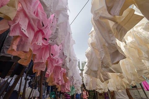 Dhobi Ghat guidad tur En promenad i den största utomhustvättstugan