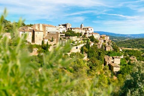 Gordes, Roussillon (+ ockra stig) och Fontaine de Vaucluse