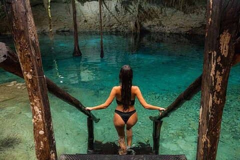 Il tour galleggiante colazione+caverna include l'ingresso al cenote-Temazcal