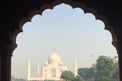 Visite privée d'une journée complète du Taj Mahal et du fort d'Agra au départ de Delhi