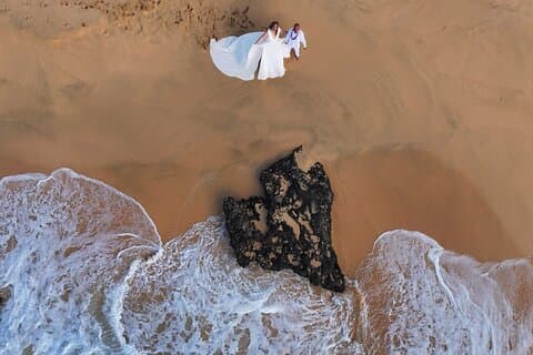 Par Sunrise Drone privat fotoshootoplevelse