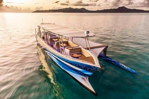 Private sunset cruise aboard Blue Lagoon in Raiatea