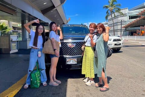 VIP luksus transfer: Honolulu Lufthavn ↔ Waikiki ↔ Cruise Port