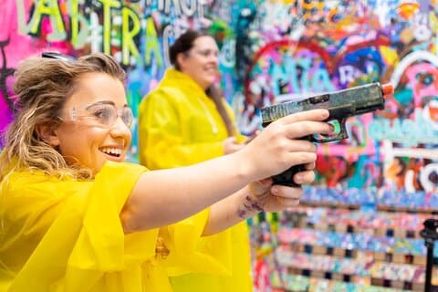 Tir privé avec pistolet à peinture Airsoft et art du spinning à Houston