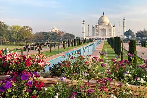 Sunrise Taj Mahal Agra Fort Dagstur med bil fra Agra