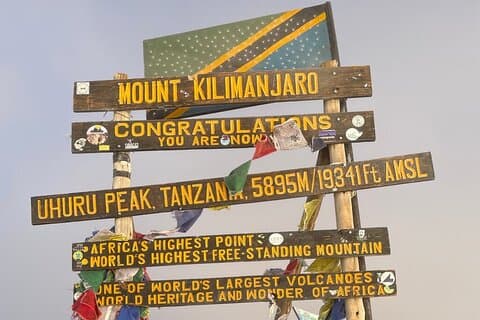 5 nights and 6 days on the Mount Kilimanjaro Marangu Route