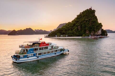 Croisière confortable d'une journée à Halong 5 étoiles depuis le port de Tuan Chau/prise en charge