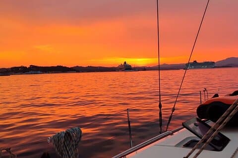Sunset Cruise in Corfu Old Town on a luxury Catamaran