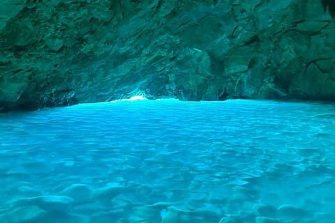 Vlora Boat Trip To Secret Blue Gem Cave & Grama Bay