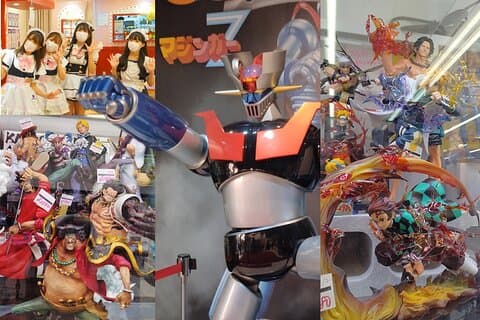 Anime Shopping Tour en Osaka, Den Den Town : Figuras, Manga, Cuchillo