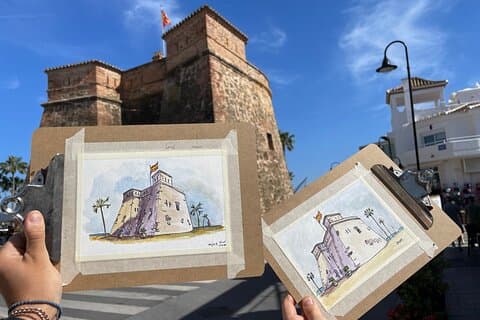 Tour and Drawing in Mijas. No previous experience