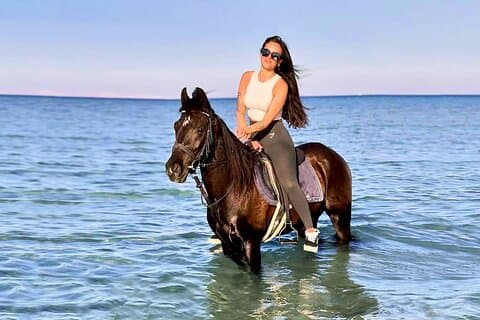 Equitazione nel deserto, Spiaggia & Nuotare nel mare-Hurghada