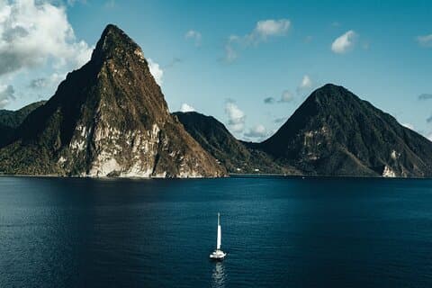 1/2 dag privat katamaran ut av Soufriere