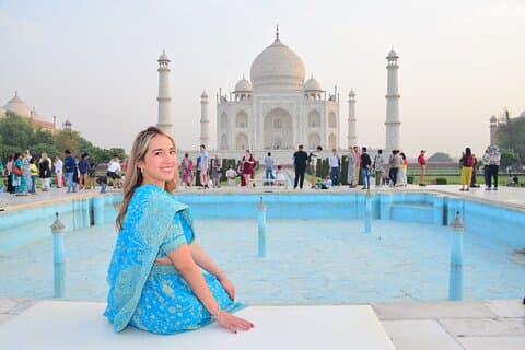 Från Delhi: Skip-the-line, Taj Mahal-dagstur med entréavgift