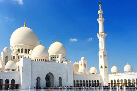 Gran Mezquita de Abu Dabi, Palacio de los Emiratos y centro comercial Marina