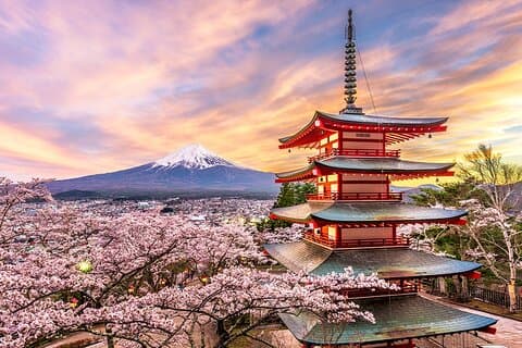 Ganztägige Tour zum Fuji, nach Onsen, zum Kawaguchi-See und nach Yamanaka