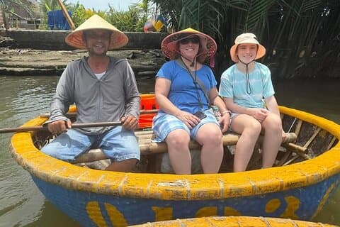 My Son Sanctuary Tour &Bay MauCoconut Village to Ride Basket Boat