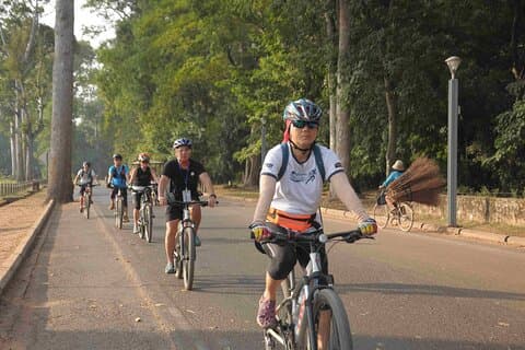 Angkor Sunrise Bike Tour with Lunch Included
