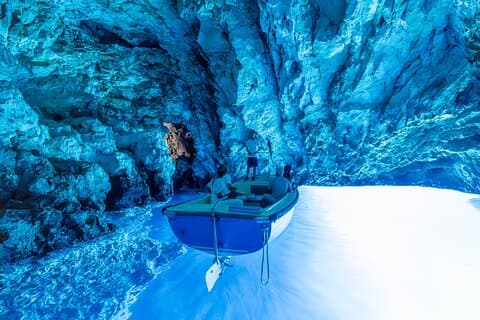Visite privée de la grotte bleue, Hvar et Vis avec ligne grise Croatie