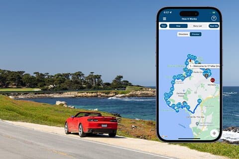 17-Miles Drive självguidad ljudtur från Monterey och Carmel