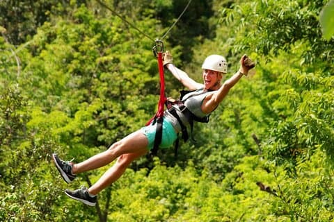 Zipline-eventyr i regnskoven