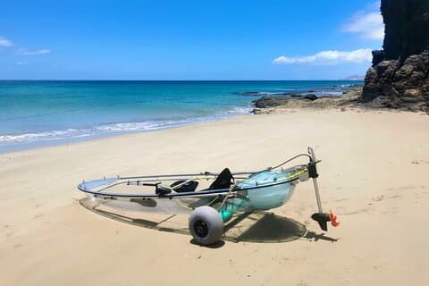 Fuerteventura gjennomsiktige elektriske kajakker med Guide