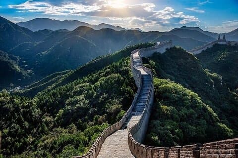 Rückfahrt mit dem Bus zur Großen Mauer von Mutianyu