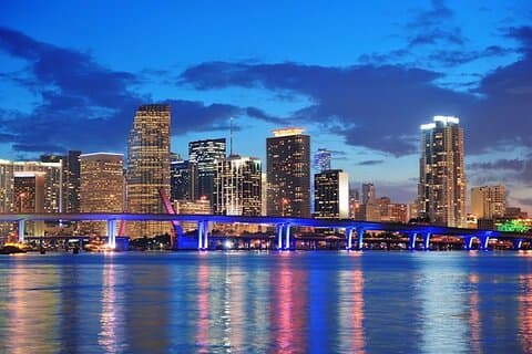 Miami Skyline Cruise Vista da Baía de Biscayne e luzes da cidade