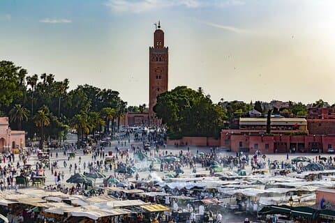 Marrakech Dagstur fra Casablanca: Paladser, Souks og Camel Ride