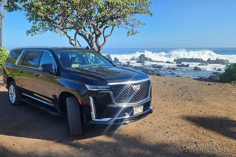 VIP Private Road til Hana Tour i Cadillac Escalade med Pickup