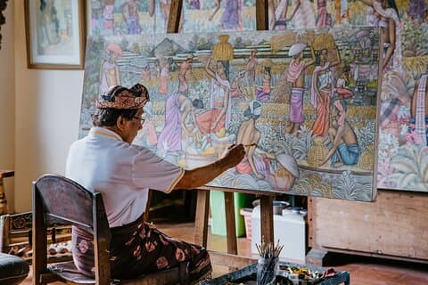 Silver Class & Ubud Art Tour: Holz, Malerei, Batik Dörfer