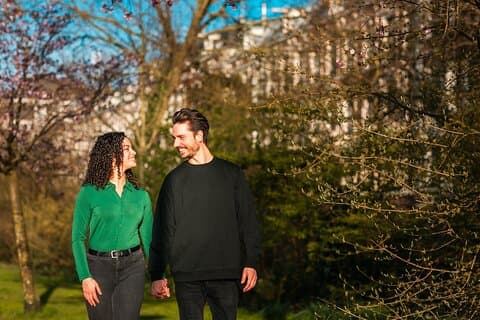 Professionell privat fotografering på Vondelpark i Amsterdam