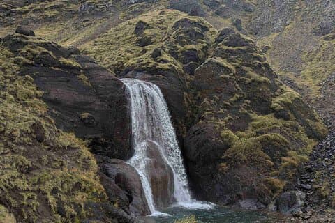 Grimannsfell Day Hike til Waterfall og arv