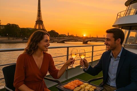 Seine River Rooftop Boottocht Aperitief met drankjes