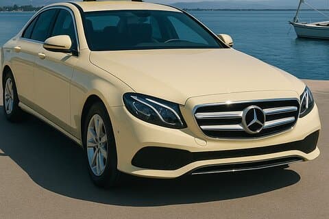 Athens Airport to Eretria city(Evia Island) with new Mercedes-Benz E-Class.