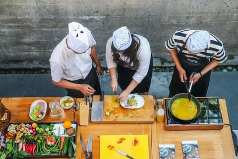 Aula de Culinária Balinesa no Santai Umalas Kerobokan