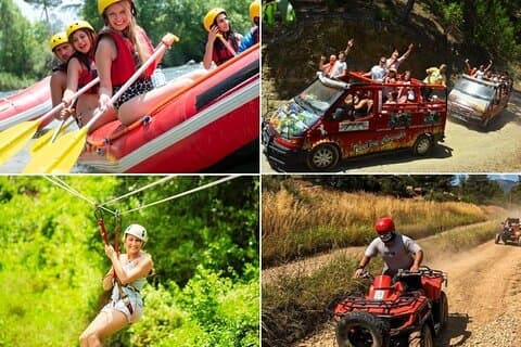 Side / Manavgat: Combo Rafting , Buggy & Jeep & Zipline (4 i 1)