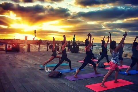 Pôr do sol Yoga e meditação em Tel Aviv
