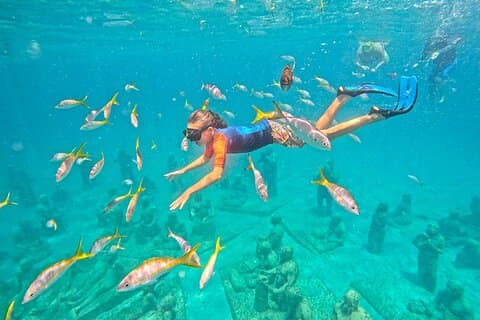 Tour de snorkel por el parque de esculturas subacuáticas