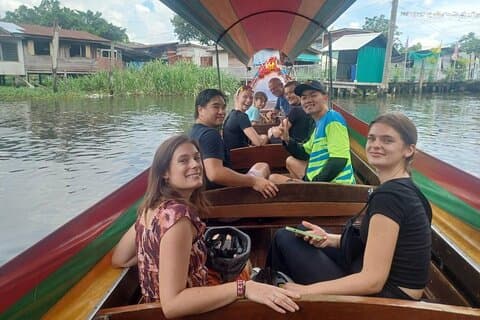 Bangkok fiets- en kanaaltour met lokale markt en tempelbezoek
