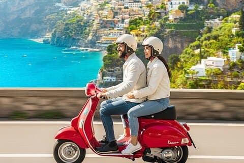 Private audio-guided Amalfi Coast Vespa Tour with driver