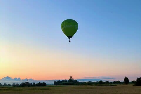 Hot Air Balloon Flight Over Latvia's Rundale palace or Castles
