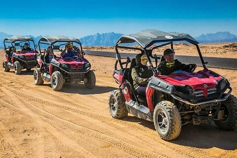 Spider Car Buggy Desert Adventure med Camel Ride fra Marsa Alam