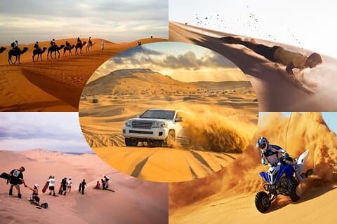 Doha Desert Safari: Sunset,Sunrise,Camel,Sand boarding,Inland Sea