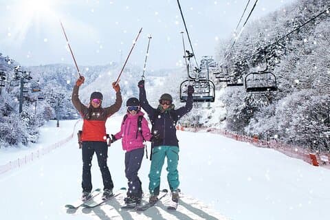 Elysian Ski Resort og Eobi Ice Valley Dagstur fra Seoul