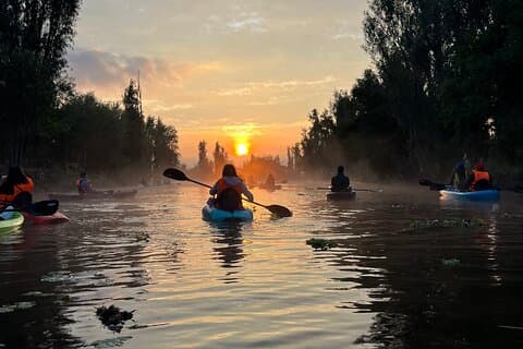 Upptäck Lake Xochimilco via Kayak Adventure