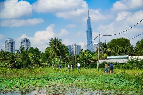 Ho Chi Minh Halvdag Green Oasis sykkelopplevelse